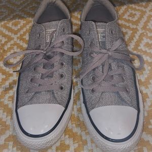 Gently Used Cool Grey Lowtop Converse